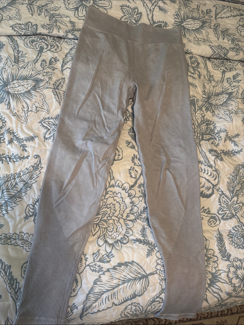 Z Supply Taupe Gray Ribbed Seamless Leggings
